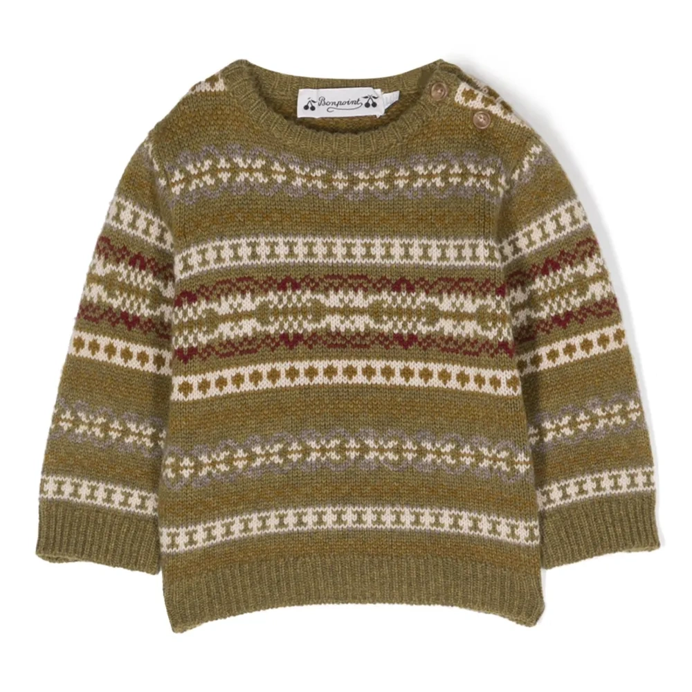 Джемпер в полоску с круглым вырезом