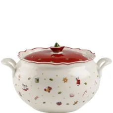 Фарфоровая кастрюля с графичным принтом