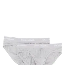 Комплект из двух трусов-брифов с логотипом