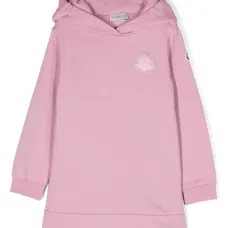 Платье с капюшоном и логотипом