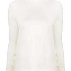 Джемпер из шерсти мериноса с декоративными пуговицами Джемпер из шерсти мериноса с декоративными пуговицами