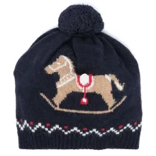 Шапка бини с помпоном