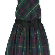 Расклешенное платье в клетку