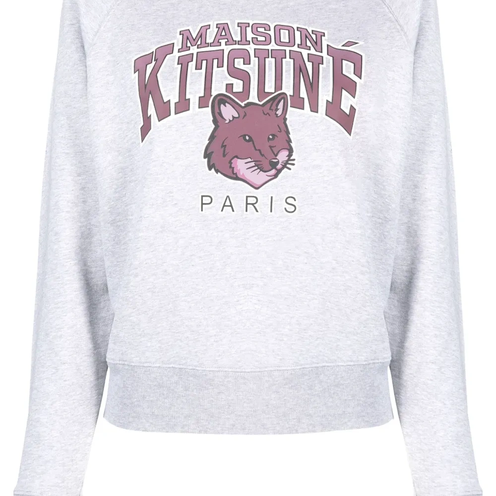 Меланжевый джемпер с принтом Fox