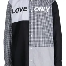 Рубашка Love Only в технике пэчворк