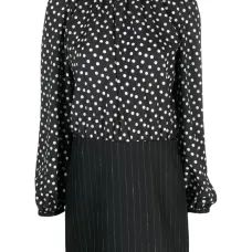 платье мини в горох