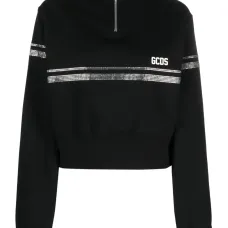 Толстовка с кристаллами и логотипом