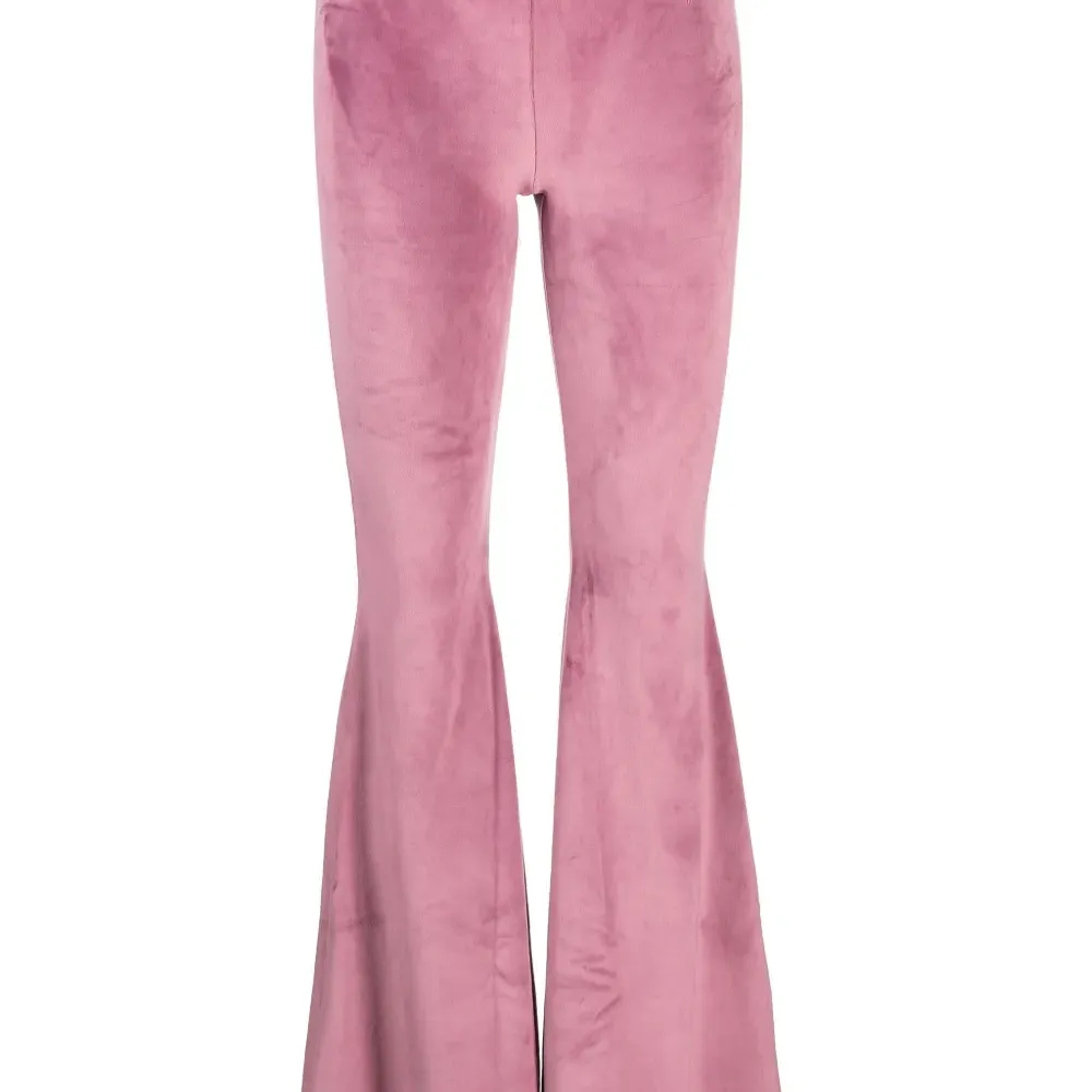 Расклешенные бархатные брюки