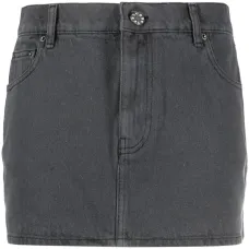 Джинсовая юбка с нашивкой-логотипом