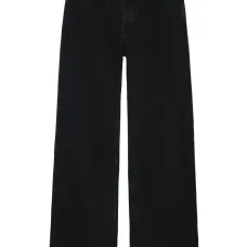 Широкие джинсы с нашивкой-логотипом