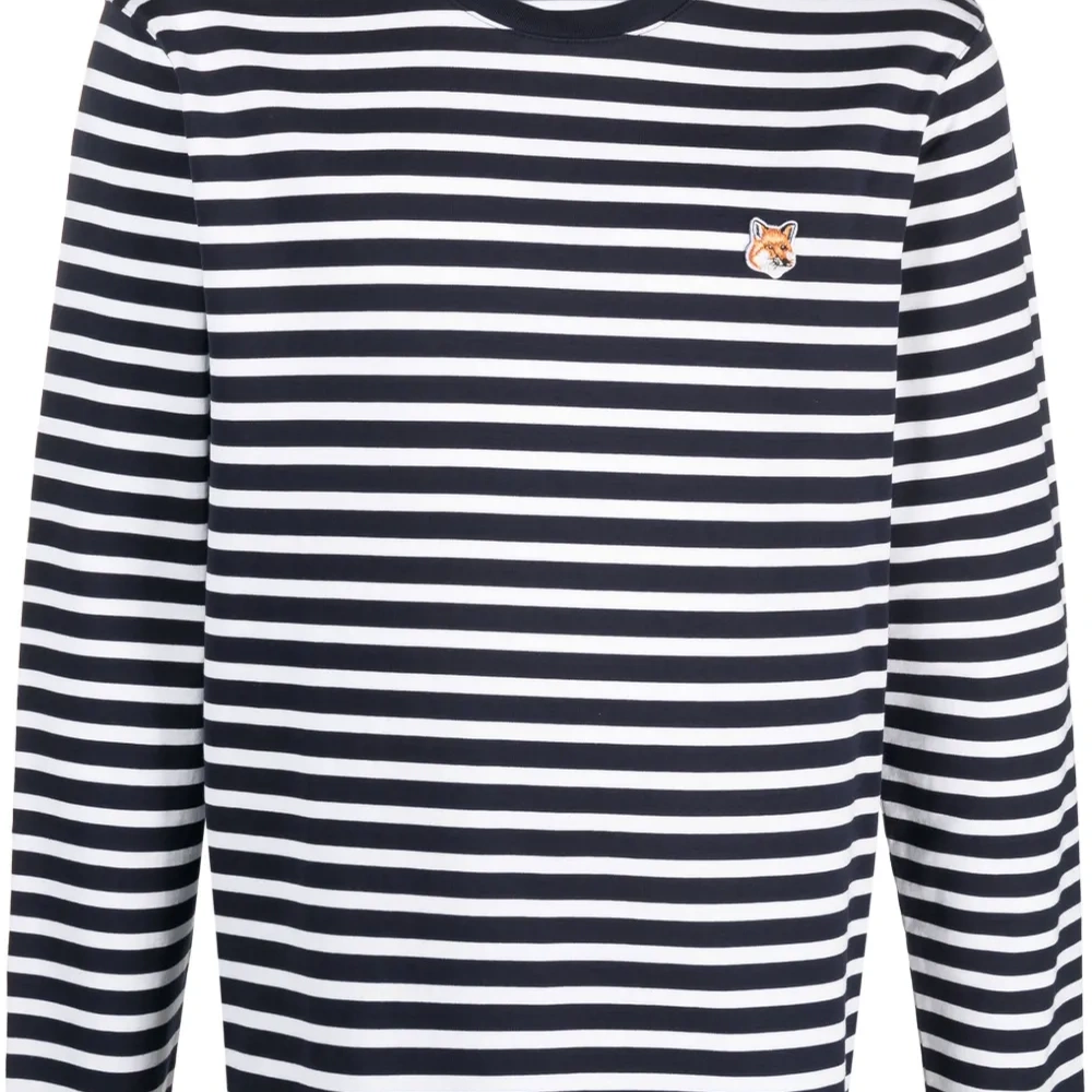 Полосатая футболка с нашивкой Fox