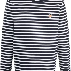 Полосатая футболка с нашивкой Fox