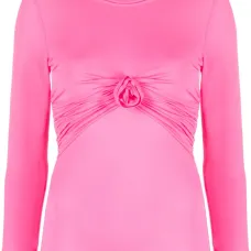 Футболка с цветочной аппликацией