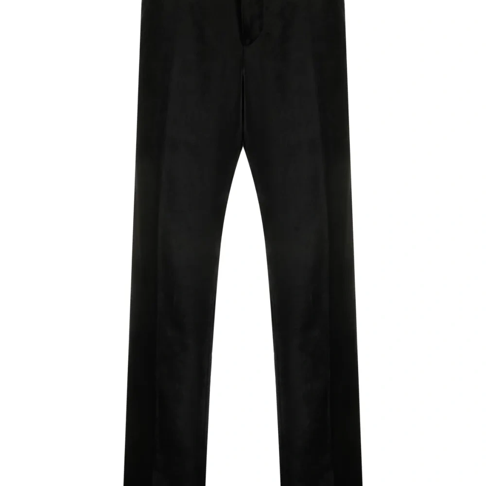 бархатные брюки прямого кроя