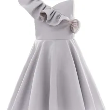 Платье на одно плечо с оборками