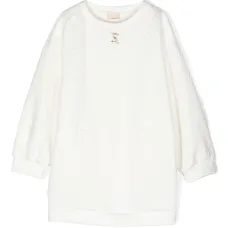 Платье миди с монограммой