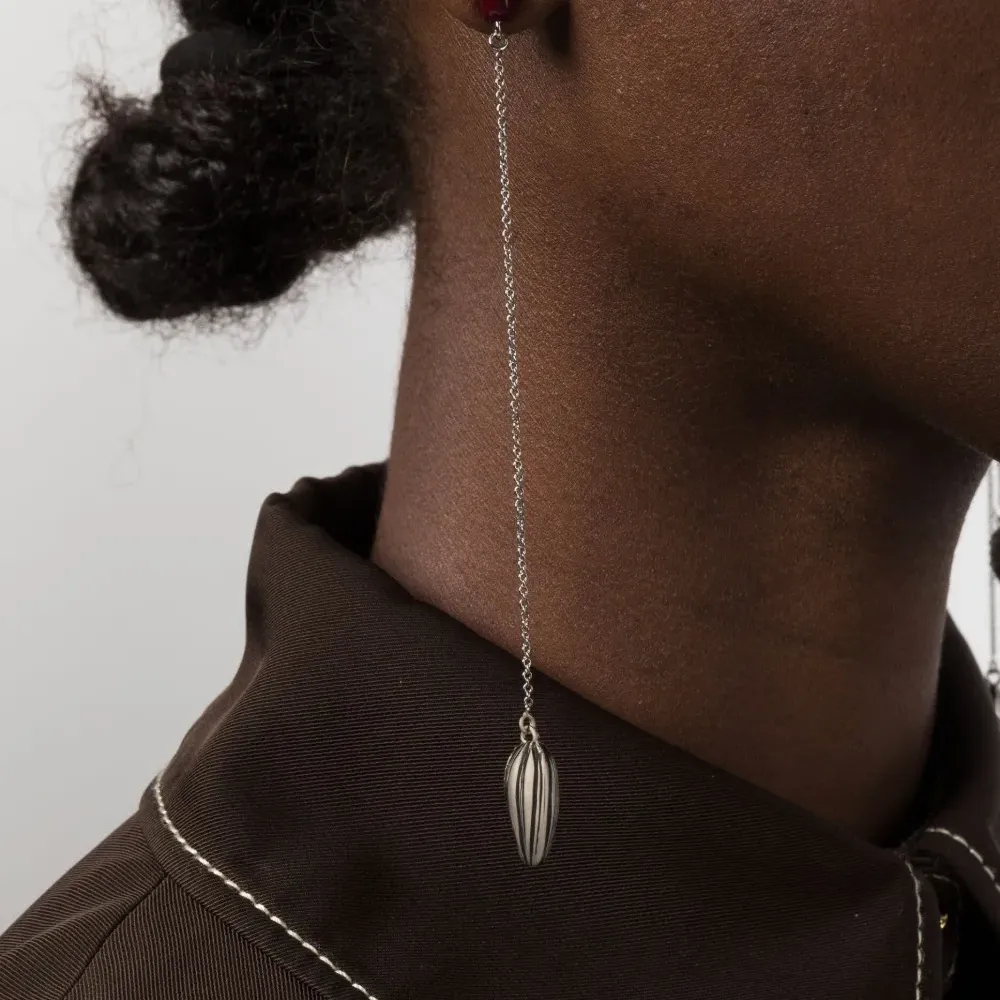 Серьги-подвески с бусинами