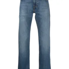 Прямые джинсы с нашивкой-логотипом