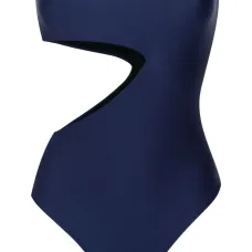 Купальник без бретелей с вырезами