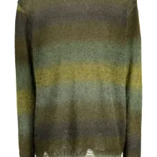 Полосатый джемпер с круглым вырезом