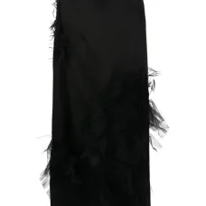 Прямая юбка из тюля с оборками