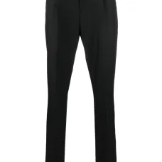 зауженные брюки со складками