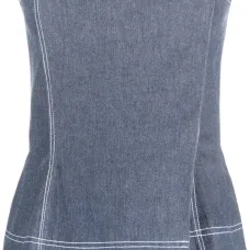 Топ-бюстье с контрастной строчкой