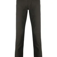 straight-leg stretch-cotton trousers