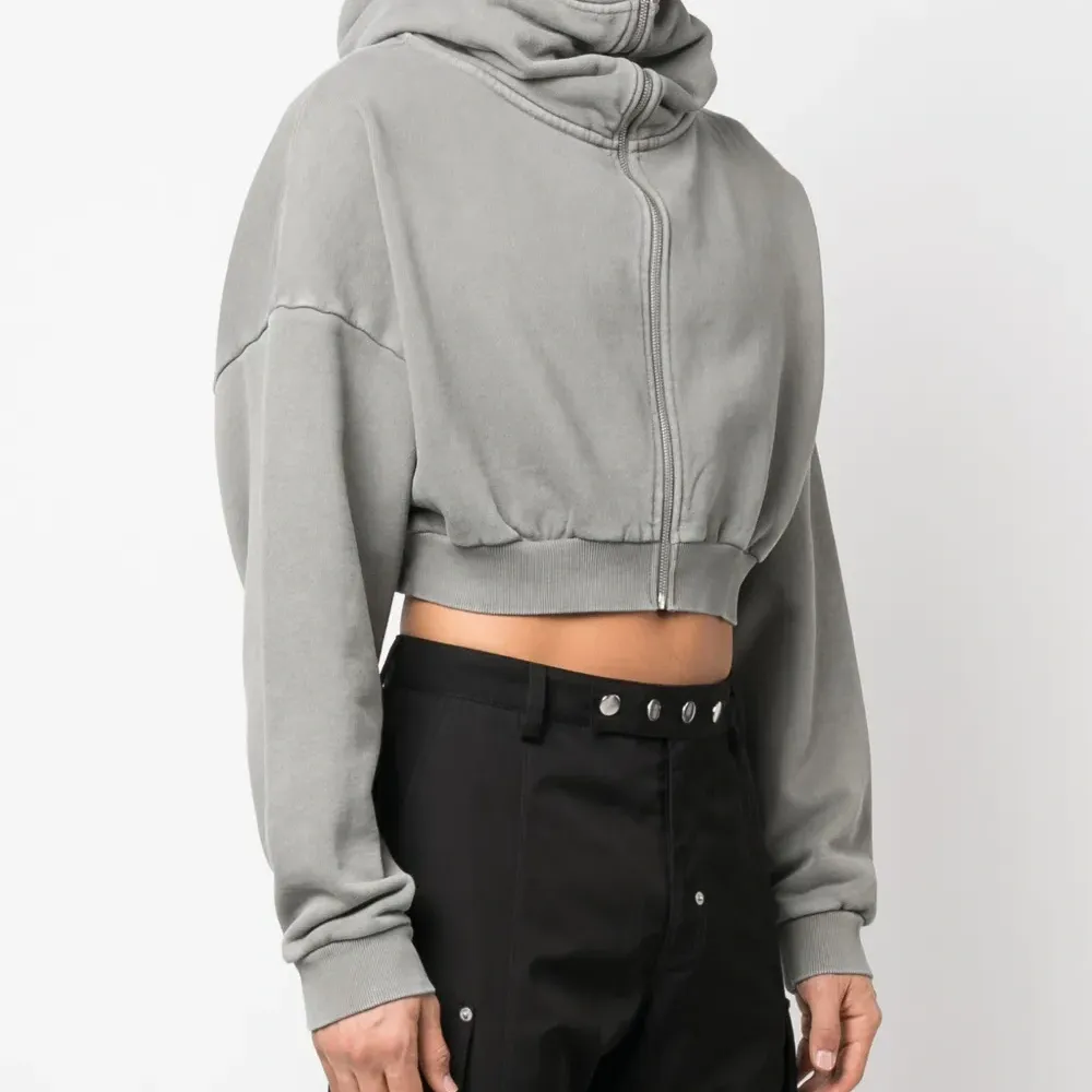 Худи на молнии с воротником-стойкой