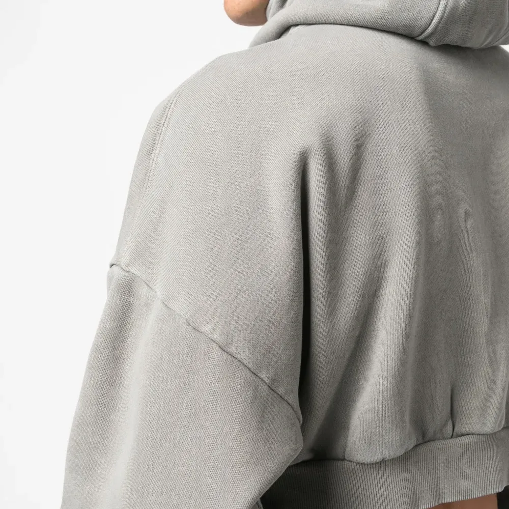 Худи на молнии с воротником-стойкой