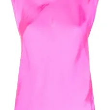 Атласная блузка без рукавов