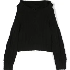 Джемпер фактурной вязки с нашивкой-логотипом Джемпер фактурной вязки с нашивкой-логотипом