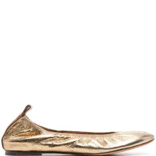 Балетки с эффектом металлик