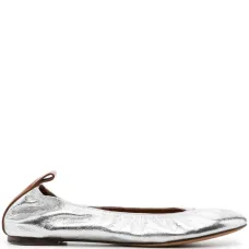 Балетки с эффектом металлик