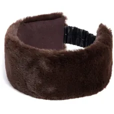 Повязка на голову с искусственным мехом