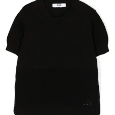 Трикотажный топ с короткими рукавами