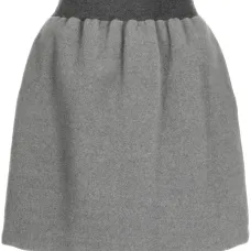 Шерстяная юбка мини А-образного силуэта Шерстяная юбка мини А-образного силуэта