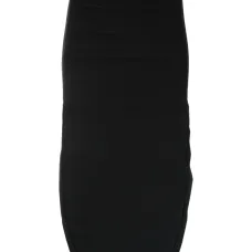 Утепленная юбка миди на молнии