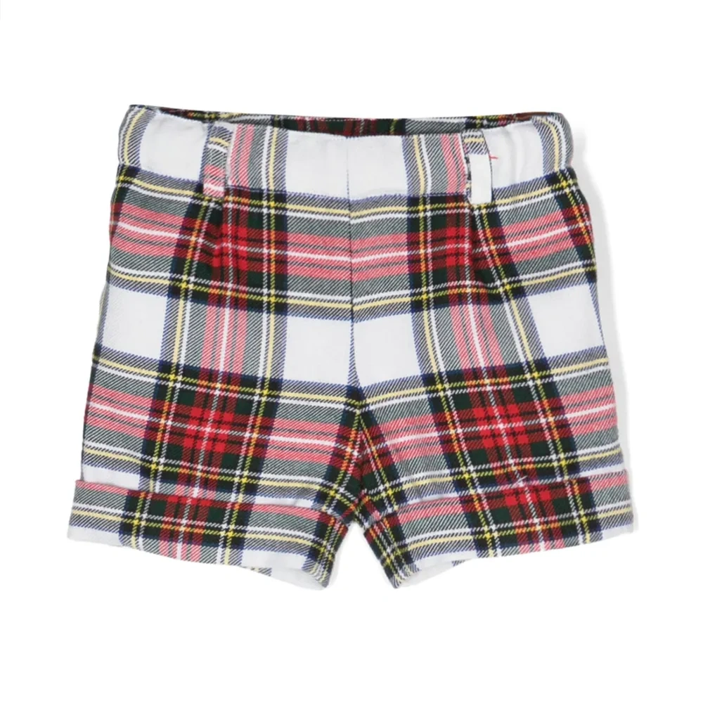 Шерстяные шорты в клетку