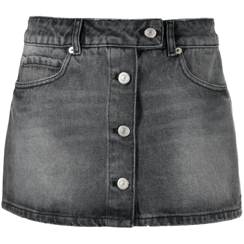Trucker denim miniskirt