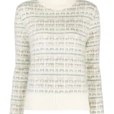 Джемпер вязки интарсия с высоким воротником Джемпер вязки интарсия с высоким воротником