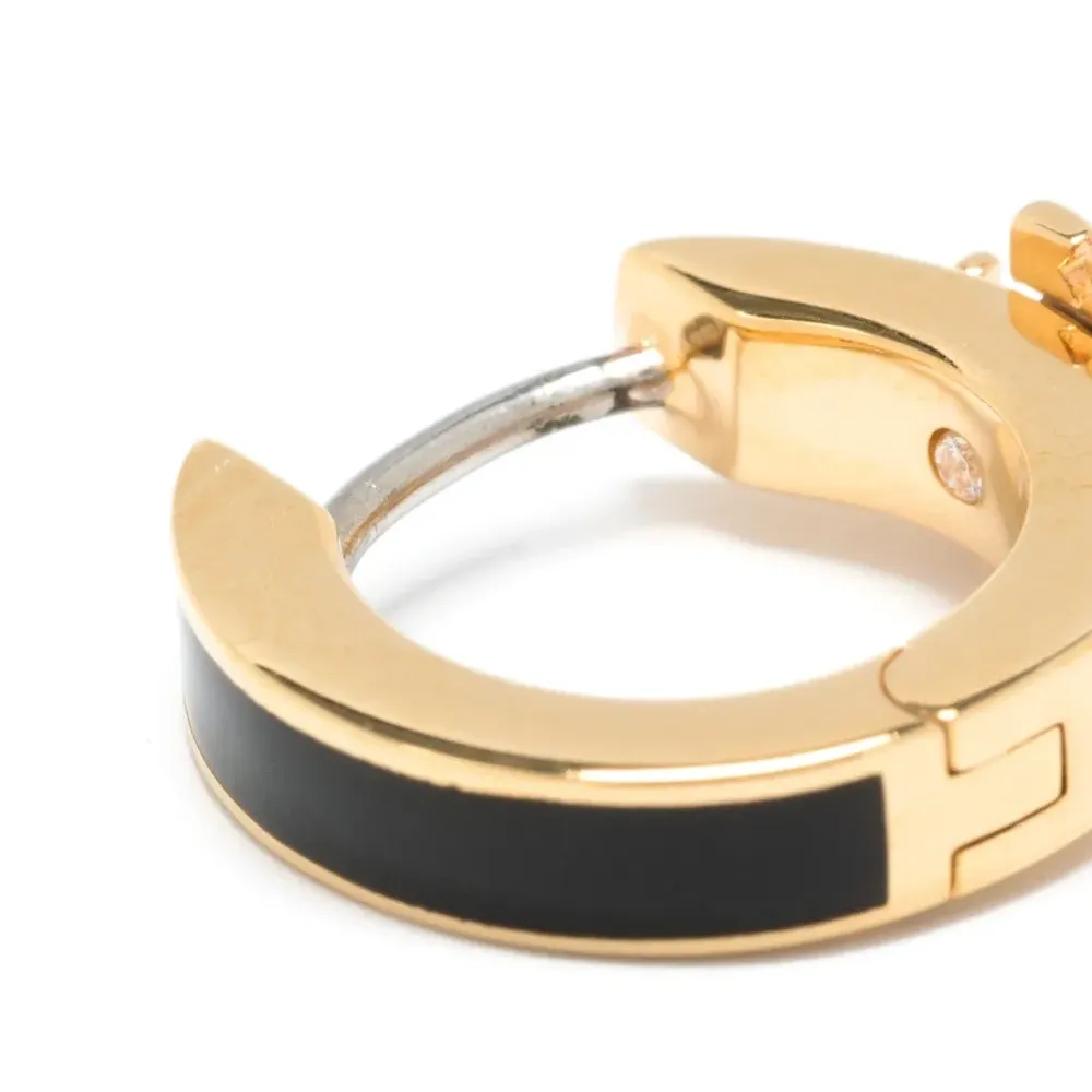 Серьги-хагги Kira с эмалью