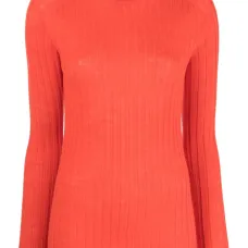 Топ в рубчик с круглым вырезом