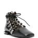 Ботинки с металлическим декором и шнуровкой Ботинки с металлическим декором и шнуровкой