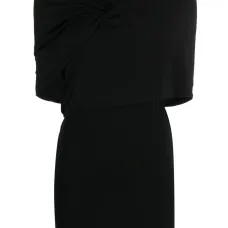 Драпированное платье мини без рукавов