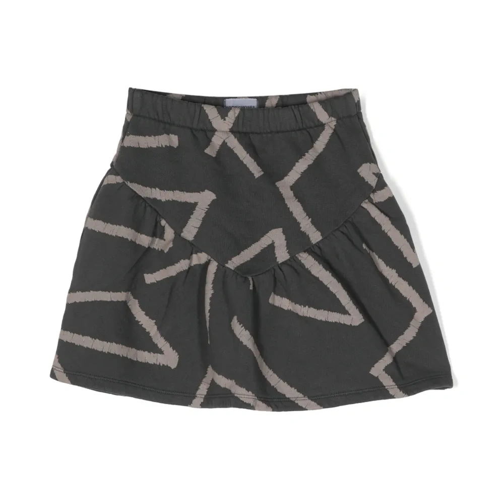 Юбка из органического хлопка с графичным принтом