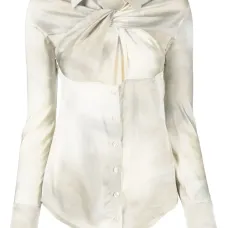 Рубашка с драпировкой и эффектом градиента Рубашка с драпировкой и эффектом градиента