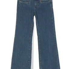 Прямые джинсы с заниженной талией