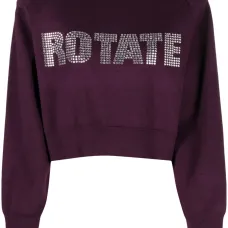 Толстовка с логотипом и стразами