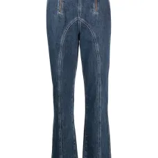 Прямые джинсы с контрастной строчкой